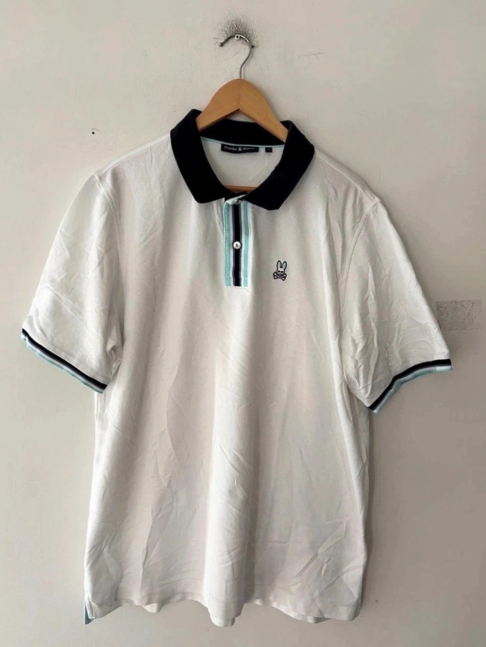 Psycho Bunny White Polo Shirt Size 9